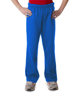 18400B Gildan Youth Heavy BlendOpen Bottom Sweatpants Royal