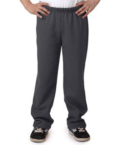 18400B Gildan Youth Heavy BlendOpen Bottom Sweatpants Charcoal