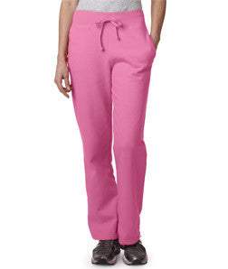 18400FL Gildan Missy Fit Heavy BlendOpen Bottom Sweatpants Azalea