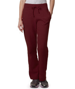 18400FL Gildan Missy Fit Heavy BlendOpen Bottom Sweatpants Maroon