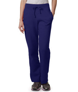 18400FL Gildan Missy Fit Heavy BlendOpen Bottom Sweatpants Purple
