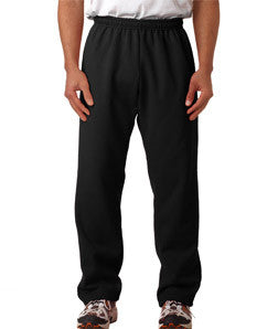 18400 Gildan Adult Heavy BlendOpen-Bottom Sweatpants Black