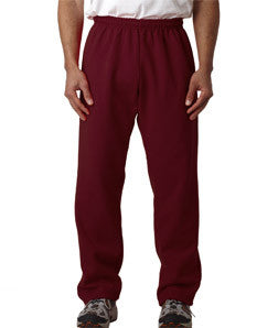18400 Gildan Adult Heavy BlendOpen-Bottom Sweatpants Maroon