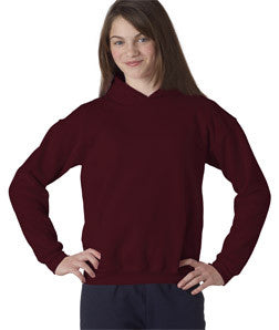 18500B Gildan Youth Heavy BlendHooded Sweatshirt Maroon