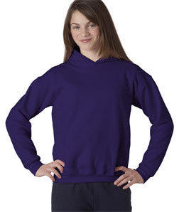 18500B Gildan Youth Heavy BlendHooded Sweatshirt Purple