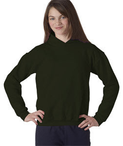 18500B Gildan Youth Heavy BlendHooded Sweatshirt Forest Green