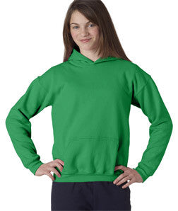 18500B Gildan Youth Heavy BlendHooded Sweatshirt Irish Green
