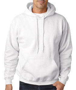 18500 Gildan Adult Heavy BlendHooded Sweatshirt White