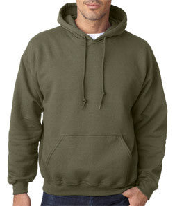 18500 Gildan Adult Heavy BlendHooded Sweatshirt Military Green