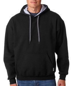 185C00 Gildan Adult Heavy BlendContrast Hooded Sweatshirt Black/ Sport Grey