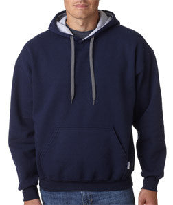 185C00 Gildan Adult Heavy BlendContrast Hooded Sweatshirt Navy/ Sport Grey