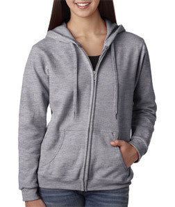 18600FL Gildan Missy Fit Heavy BlendFull-Zip Hooded Sweatshirt Sport Grey (50/50)