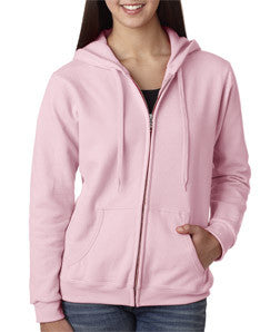 18600FL Gildan Missy Fit Heavy BlendFull-Zip Hooded Sweatshirt Light Pink