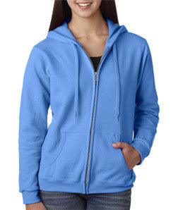 18600FL Gildan Missy Fit Heavy BlendFull-Zip Hooded Sweatshirt Carolina Blue