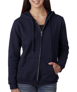 18600FL Gildan Missy Fit Heavy BlendFull-Zip Hooded Sweatshirt Navy