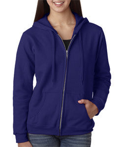 18600FL Gildan Missy Fit Heavy BlendFull-Zip Hooded Sweatshirt Purple