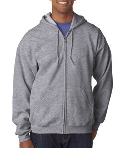 18600 Gildan Adult Heavy BlendFull-Zip Hooded Sweatshirt Sport Grey (50/50)