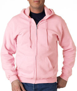 18600 Gildan Adult Heavy BlendFull-Zip Hooded Sweatshirt Light Pink