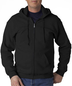 18600 Gildan Adult Heavy BlendFull-Zip Hooded Sweatshirt Black