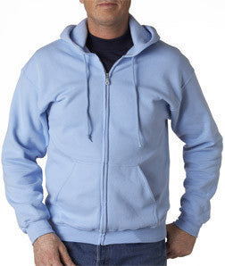 18600 Gildan Adult Heavy BlendFull-Zip Hooded Sweatshirt Light Blue