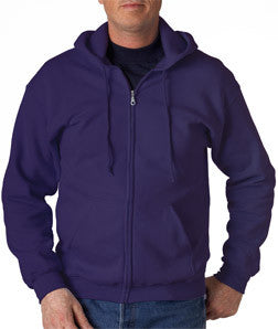 18600 Gildan Adult Heavy BlendFull-Zip Hooded Sweatshirt Purple
