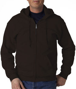 18600 Gildan Adult Heavy BlendFull-Zip Hooded Sweatshirt Dark Chocolate