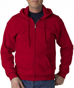 18600 Gildan Adult Heavy BlendFull-Zip Hooded Sweatshirt Cardinal Red