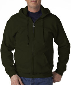 18600 Gildan Adult Heavy BlendFull-Zip Hooded Sweatshirt Forest Green