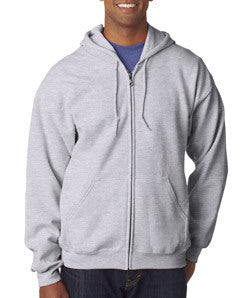 18600 Gildan Adult Heavy BlendFull-Zip Hooded Sweatshirt Ash (50/50)