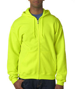 18600 Gildan Adult Heavy BlendFull-Zip Hooded Sweatshirt Safety Green