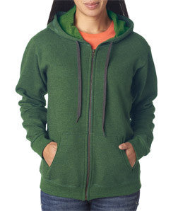 18700FL Gildan Missy Fit Heavy BlendVintage Full-Zip Hooded Sweatshirt Meadow