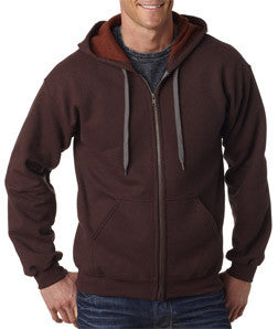 18700 Gildan Adult Heavy BlendVintage Classic Full-Zip Hooded Sweatshirt Russet
