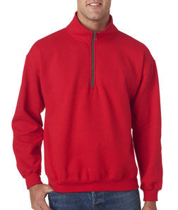 18800 Gildan Adult Heavy BlendVintage 1/4-Zip Cadet Collar Sweatshirt Red