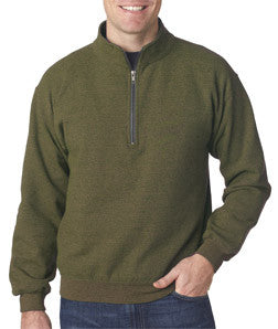 18800 Gildan Adult Heavy BlendVintage 1/4-Zip Cadet Collar Sweatshirt Moss