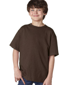 2000B Gildan Youth Ultra CottonT-Shirt Dark Chocolate