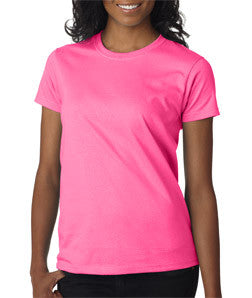 2000L Gildan Ladies' Ultra CottonT-Shirt Safety Pink (50/50)