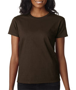 2000L Gildan Ladies' Ultra CottonT-Shirt Dark Chocolate