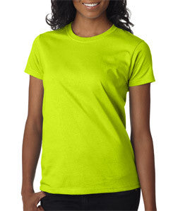 2000L Gildan Ladies' Ultra CottonT-Shirt Safety Green