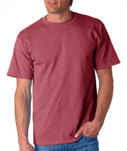 2000 Gildan Adult Ultra CottonT-Shirt Heather Cardinal (50/50)