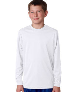 2104 Badger Youth B-Core Long-Sleeve Performance Tee White