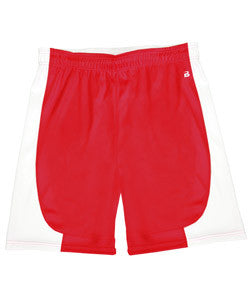 2113 Badger 5" Girls "Turn" Shorts Red/ White