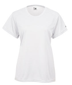 2160 Badger B-Core Girls Solid Color Short-Sleeved Performance Tee White