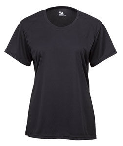 2160 Badger B-Core Girls Solid Color Short-Sleeved Performance Tee Black