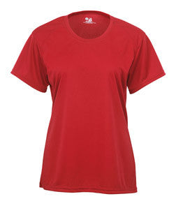 2160 Badger B-Core Girls Solid Color Short-Sleeved Performance Tee Red