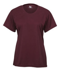 2160 Badger B-Core Girls Solid Color Short-Sleeved Performance Tee Maroon
