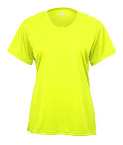 2160 Badger B-Core Girls Solid Color Short-Sleeved Performance Tee Safety Yellow