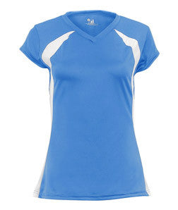 2161 Badger Zone Girls/Youth Athletic Jersey Columbia Blue/ White