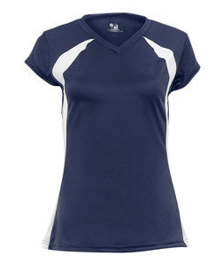 2161 Badger Zone Girls/Youth Athletic Jersey Navy/ White