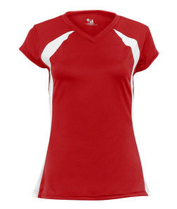 2161 Badger Zone Girls/Youth Athletic Jersey Red/ White