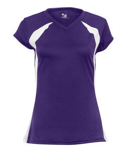 2161 Badger Zone Girls/Youth Athletic Jersey Purple/ White